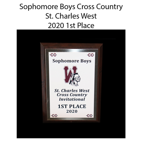 Sophomore Boys Cross Country St. Charles West 2020 1st Place 